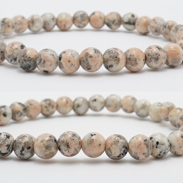 Japanese Stone - Pink Royalmicait 6mm bracelet made in japan