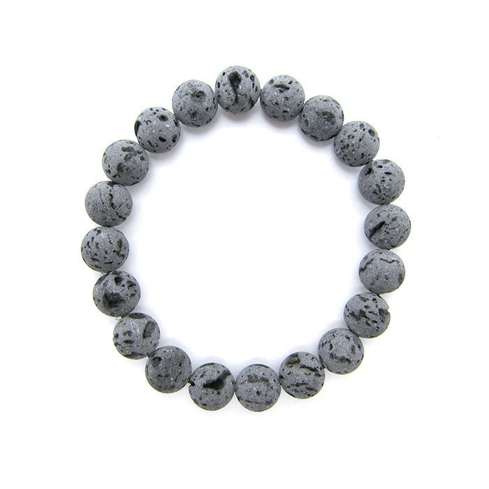 Japan Stones : PRINCESS IWANAGA Lava Stone 10mm bracelet natural stones Health wealth stones