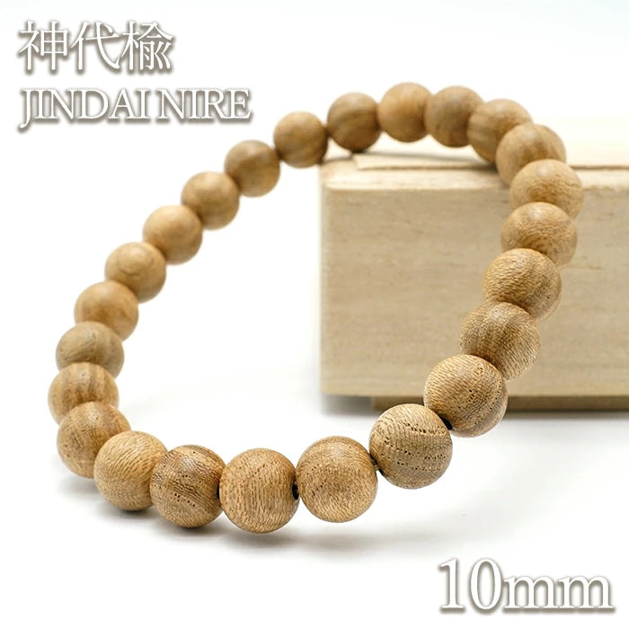 Jindai Elm 10mm - Japanese precious wood - Bracelet natural stones Health tree stones