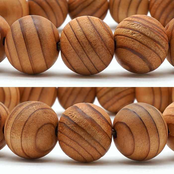 Kumano Cedar 12mm - Japanese precious wood - Bracelet natural stones Health tree stones