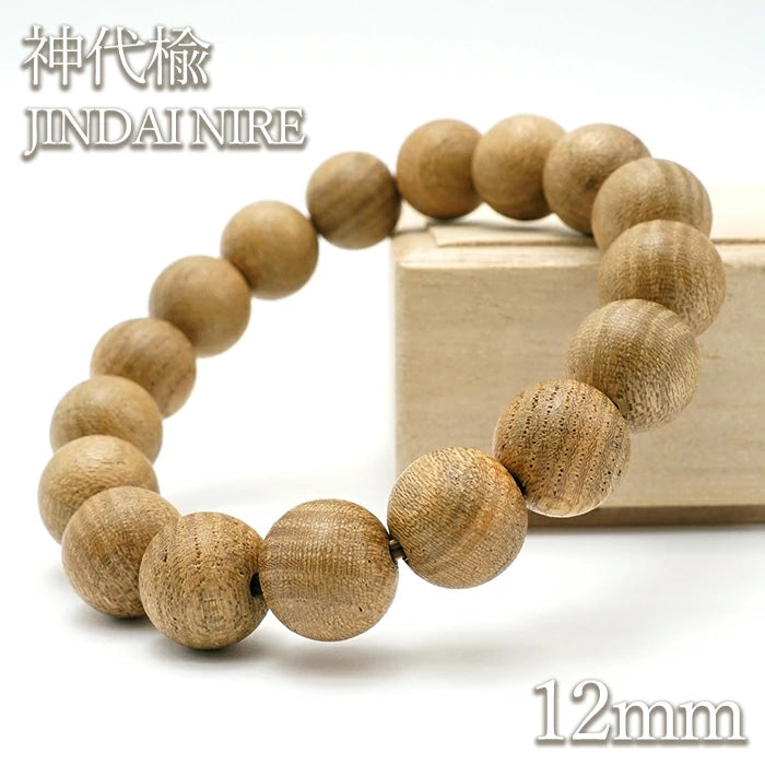 Jindai Elm 12mm - Japanese precious wood - Bracelet natural stones Health tree stones