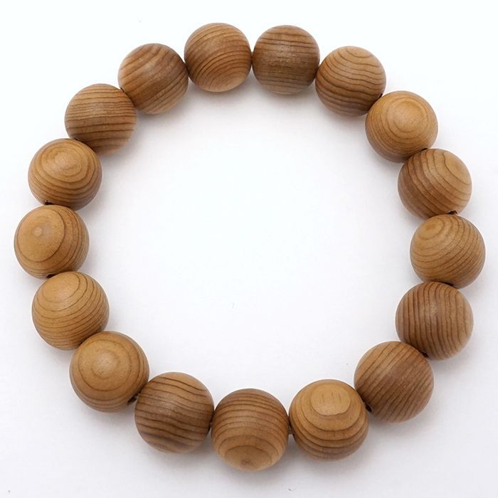 Jindai Cypress 12mm - Japanese precious wood - Bracelet natural stones Health tree stones
