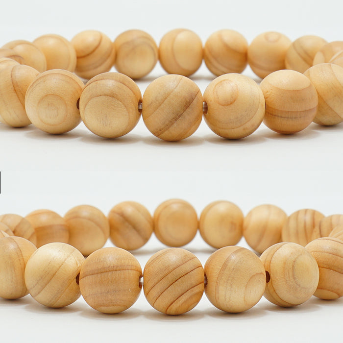 Japanese precious wood - Birthday Wood: March Japanese Cypress (Hinoki) 10mm bracelet natural stones Health wealth stones