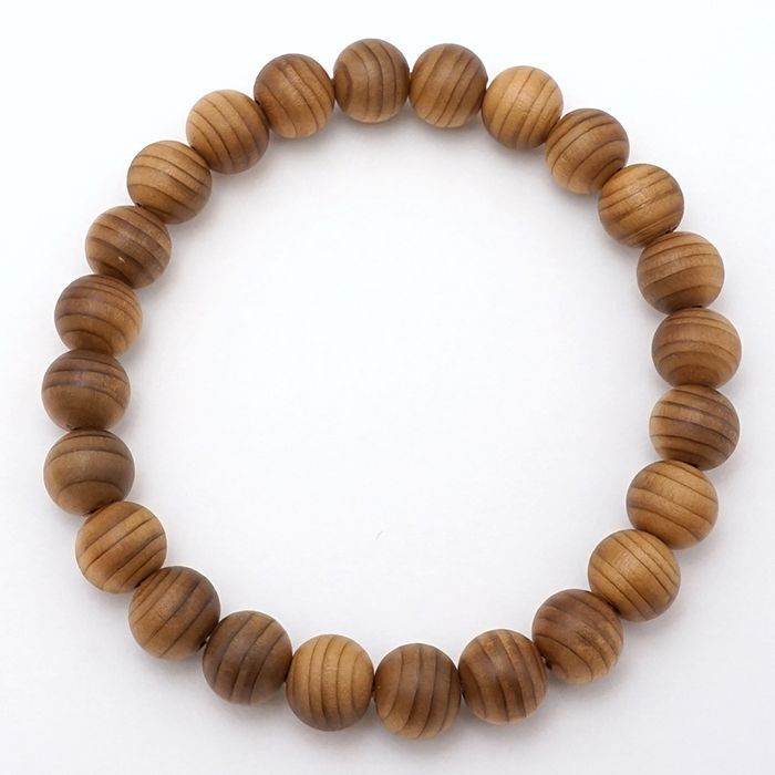 Jindai Cypress 8mm - Japanese precious wood - Bracelet natural stones Health tree stones
