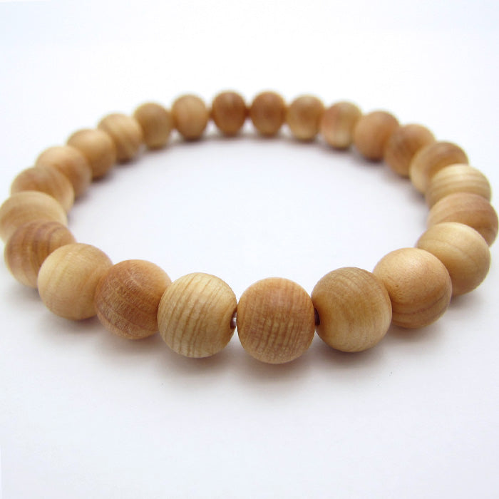 Yoshino Cypress 8mm bracelet -Japanese precious wood - natural stones Health wealth