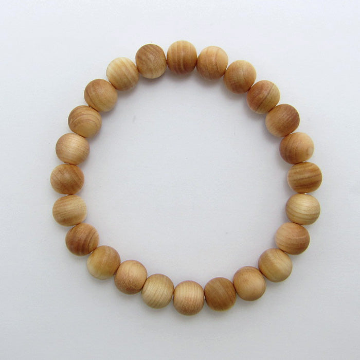 Yoshino Cypress 8mm bracelet -Japanese precious wood - natural stones Health wealth