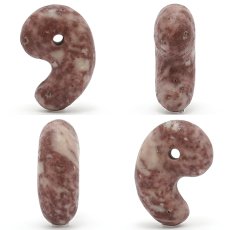 Fairy Skin Hematite comma shape Magatama approximately 30mm Large, Japanese Famous Stone, Hiroshima Prefecture, Made in Japan, Mineral, Natural Stone, Power Stone, Color Stone