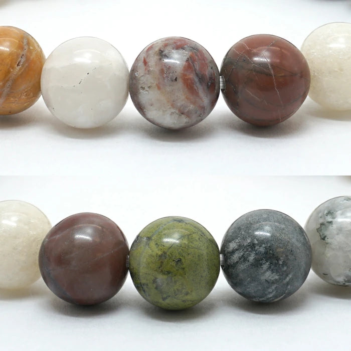 Japan Stones : Five color stone 10mm bracelet natural stones Health wealth stones