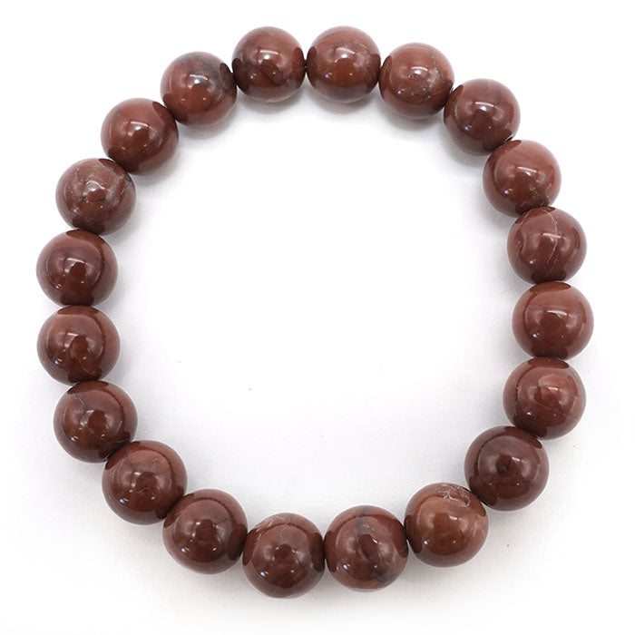 Japan Stones : Hokkaido red Stone - 10mm bracelet natural stones Health wealth stones