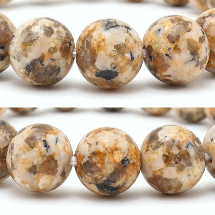 Japan Stones : Octopus Stone (InuyamaStone) Yellow 10mm bracelet natural stones Health wealth stones