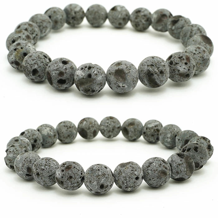 Japan Stones : Mishima OLD Fuji Lava Stone 10mm bracelet natural stones Health wealth stones