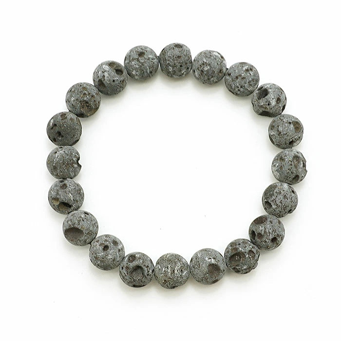 Japan Stones : Mishima OLD Fuji Lava Stone 10mm bracelet natural stones Health wealth stones