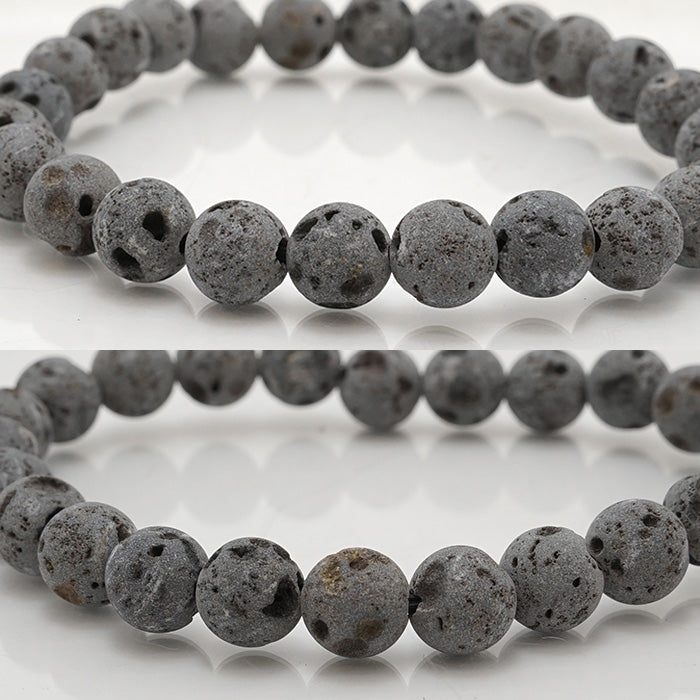 Japan Stones : Mishima OLD Fuji Lava Stone 8mm bracelet natural stones Health wealth stones