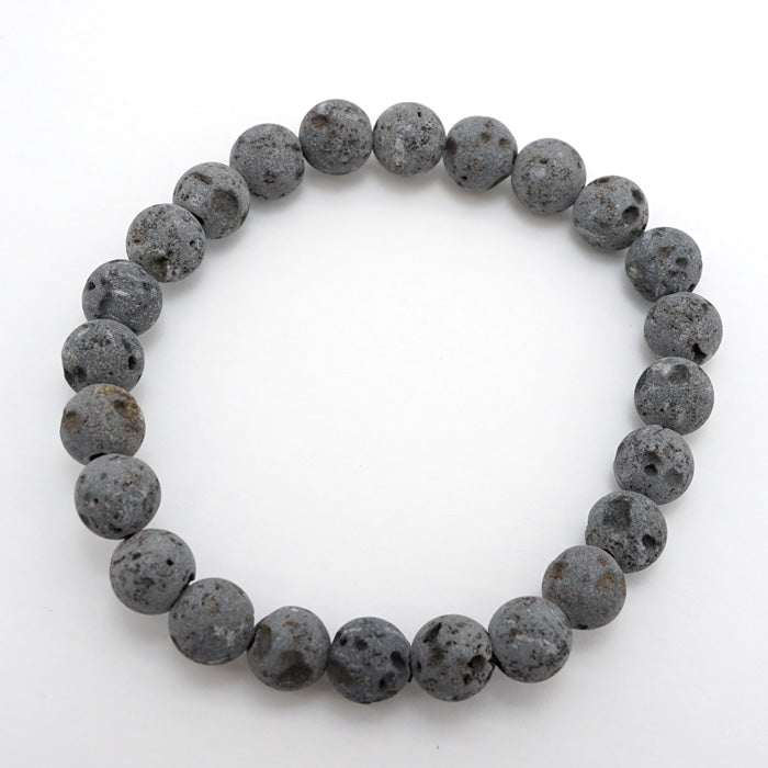 Japan Stones : Mishima OLD Fuji Lava Stone 8mm bracelet natural stones Health wealth stones