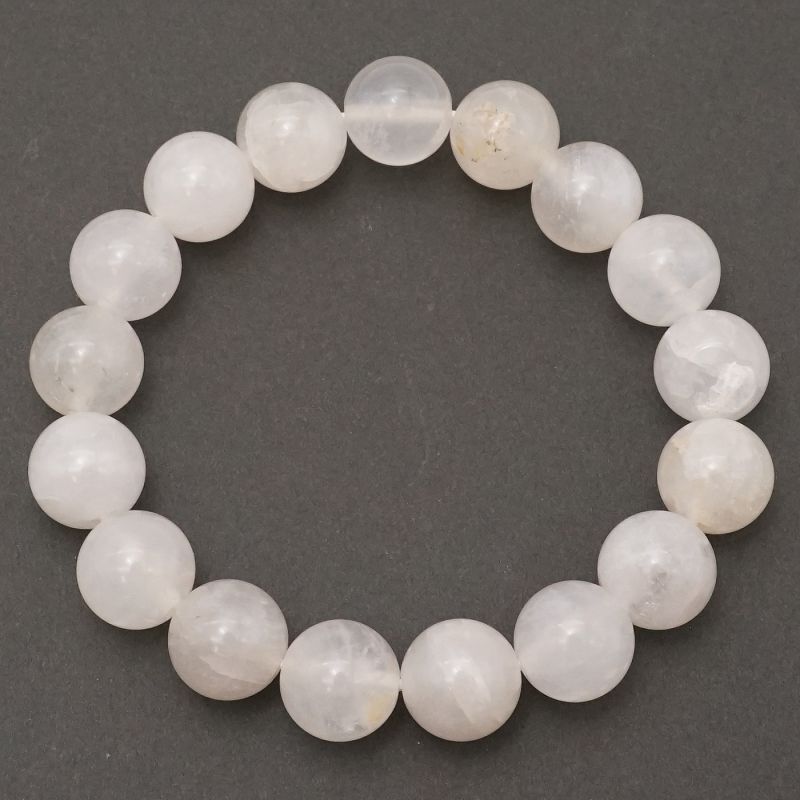 Japan Stones : Onokoro Quartz 12mm AAARANK White bracelet natural stones Health wealth stones