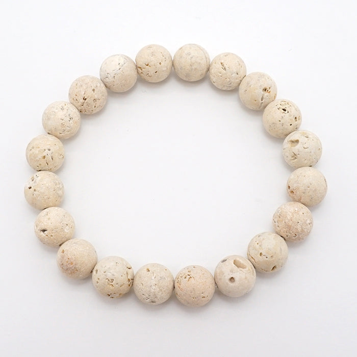 Japan Stones : Ryukyu Limestone 10mm bracelet natural stones Health wealth stones