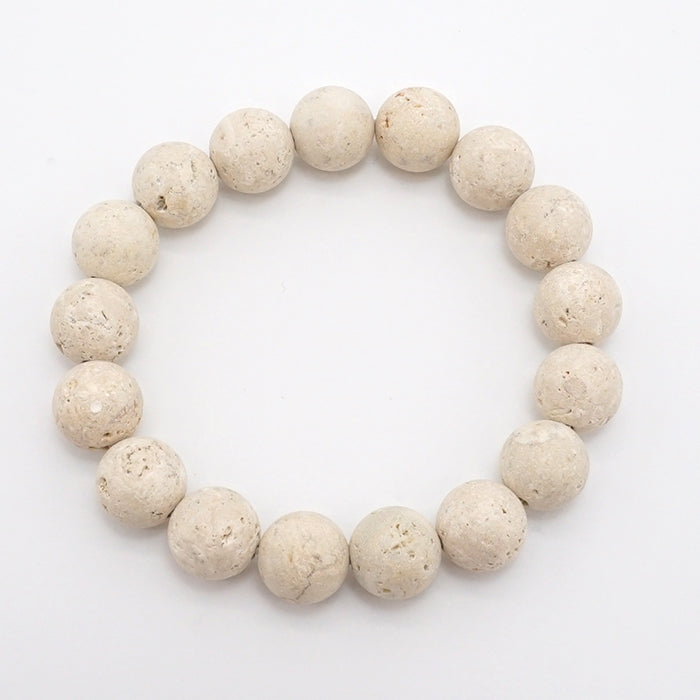 Japan Stones : Ryukyu Limestone 12mm bracelet natural stones Health wealth stones