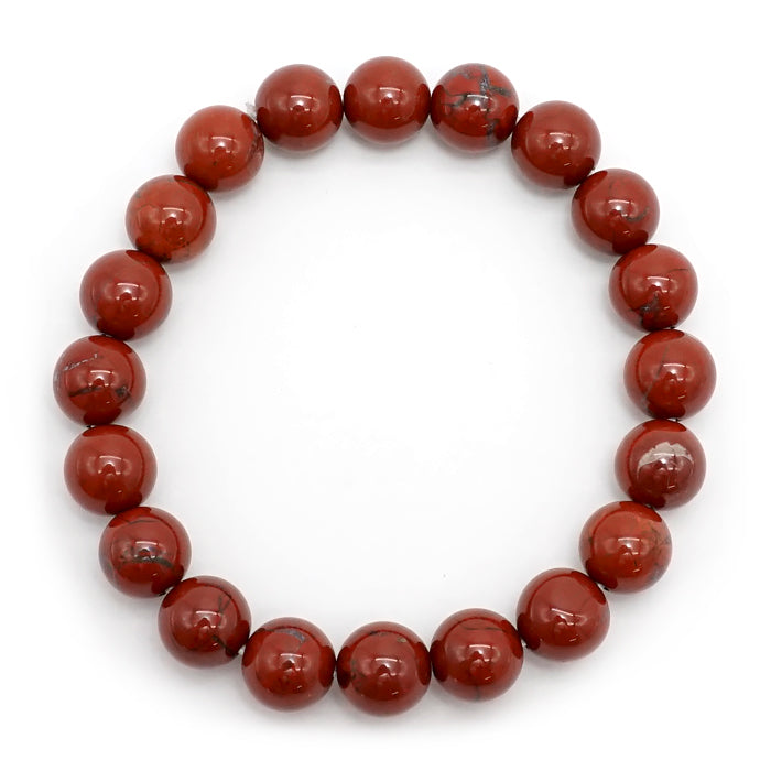 Japan Stones : Sado Akadama 10mm bracelet natural stones Health wealth stones
