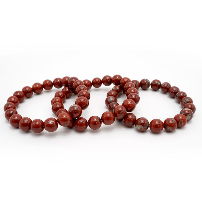 Japan Stones : Sado Akadama 10mm bracelet natural stones Health wealth stones