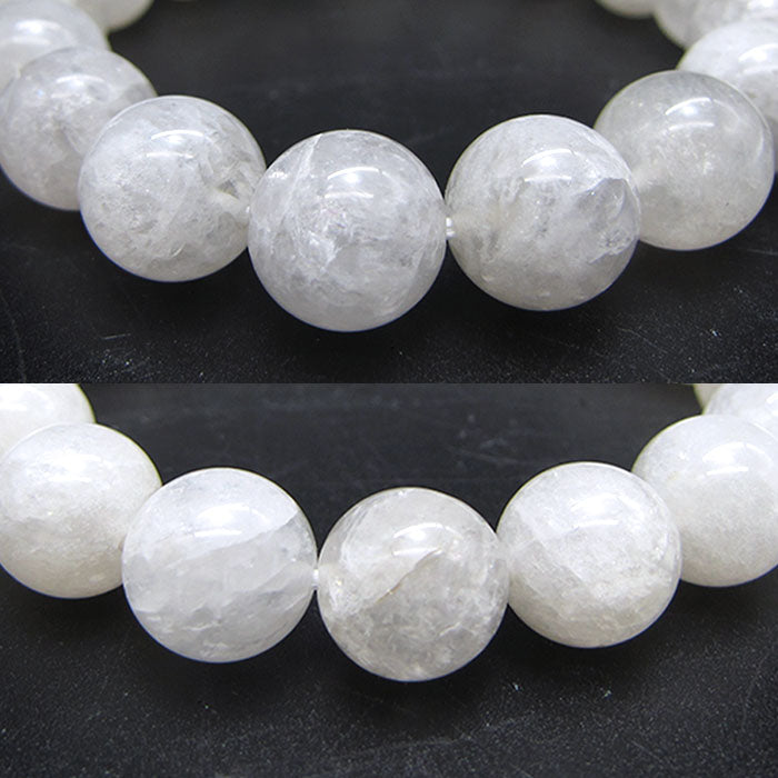 Japan Stones : Shizuoka Quartz 12mm AAA RANK White bracelet natural stones Health wealth stones