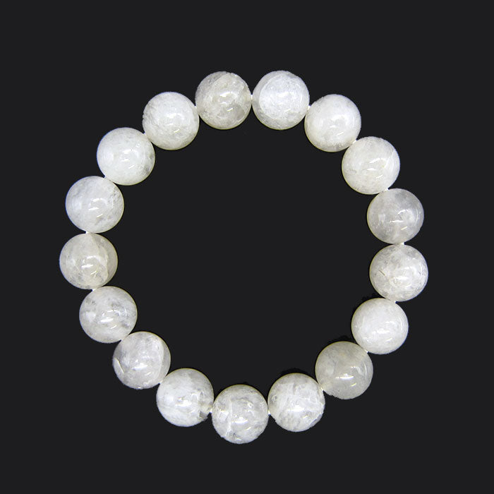 Japan Stones : Shizuoka Quartz 12mm AAA RANK White bracelet natural stones Health wealth stones