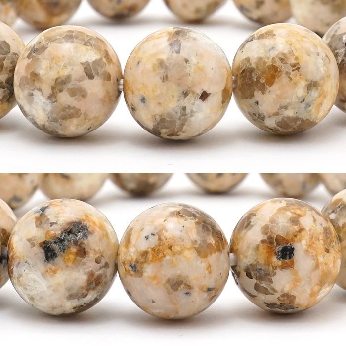 Japan Stones : Octopus Stone (InuyamaStone) Yellow 12mm bracelet natural stones Health wealth stones