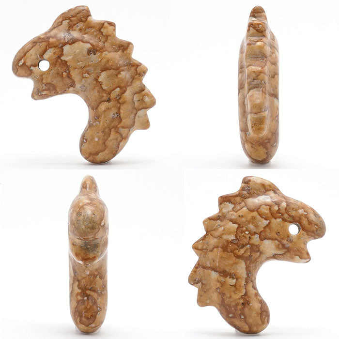 Japan Stones : Himekawa Yakuseki magatama charm Mane (horse) natural stones Health wealth stones necklace