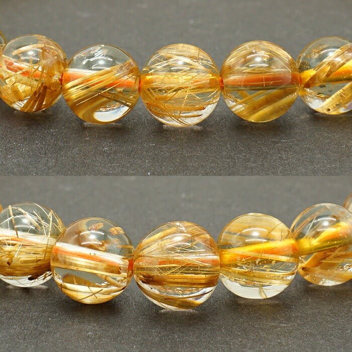 Titin Rutile Quartz 7.6mm bracelet (One-of-a-kind) [01010701007602205010]