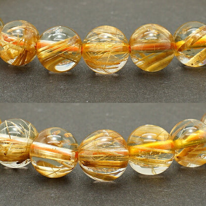 Titin Rutile Quartz 7.6mm bracelet (One-of-a-kind) [01010701007602205010]