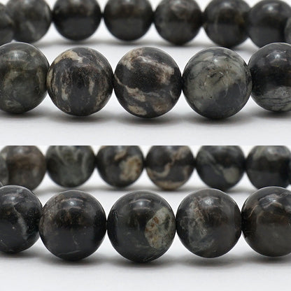Japan Stones : Yamato Kouseki A Rank Black 10mm bracelet natural stones Health wealth stones