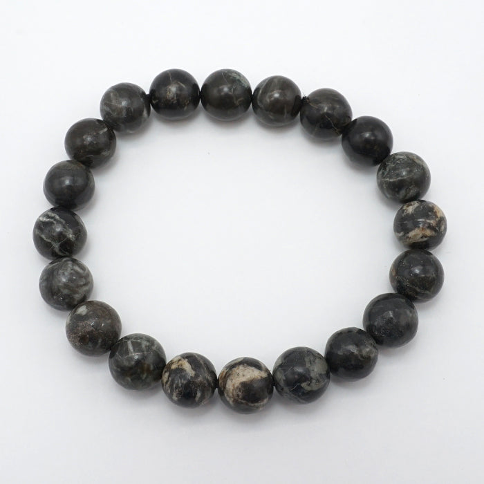 Japan Stones : Yamato Kouseki A Rank Black 10mm bracelet natural stones Health wealth stones