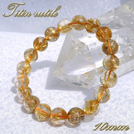 Titin Rutile Quartz 10mm bracelet (One-of-a-kind) [01011001007602205001]
