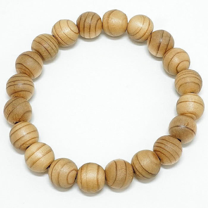 Nikko Cedar 10mm Bracelet with Toshogu Shrine Seal Wooden Gift Box Included Tochigi Japan 400-Year-Old Japanese Cedar Nikko Toshogu Shrine Tokugawa Ieyasu Rare Sacred Wood Natural Wood Jewelry POWERSWOOD (コピー)