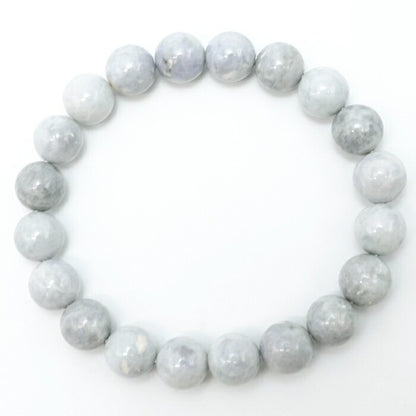 Itoigawa Jade white lavender 10mm bracelet (One-of-a-kind) Japan Stone [12011001091502301002]