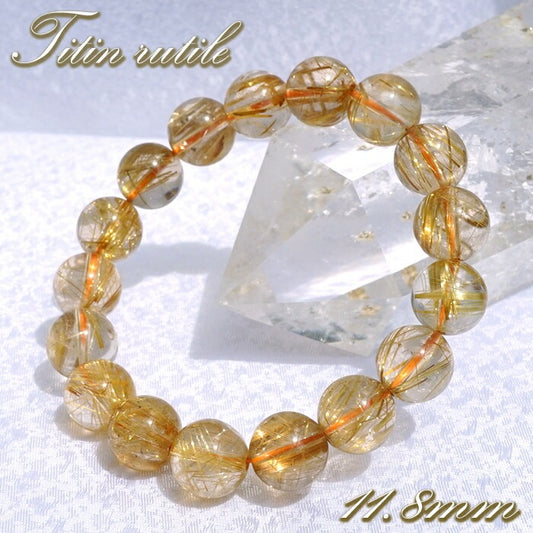 Titin Rutile Quartz 11.8mm bracelet (One-of-a-kind) [01011101007602205009]