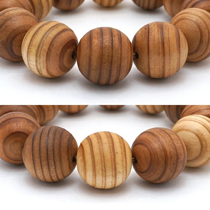 Japanese precious wood Birthday Wood: May Cedar　18ｍｍ   bracelet natural stones Health wealth stones