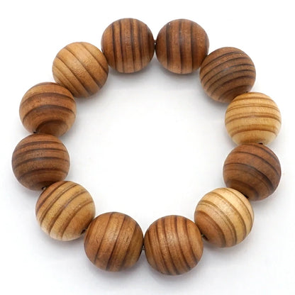 Japanese precious wood Birthday Wood: May Cedar　18ｍｍ   bracelet natural stones Health wealth stones