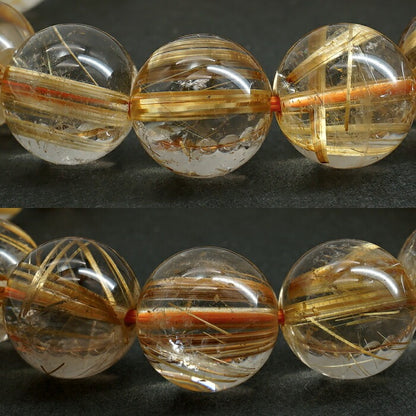 Titin Rutile Quartz 12.5mm bracelet (One-of-a-kind) [01011201007602205001]
