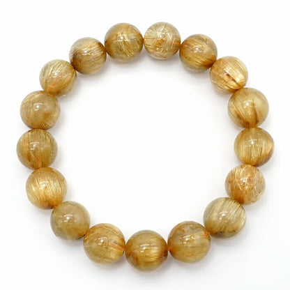 Cat’s Eye Gold Rutilated Quartz 12.5mm bracelet (One-of-a-kind) [01011201007602310001]