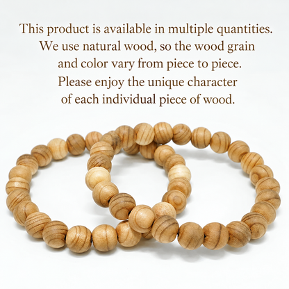 Nikko Cedar 8mm Bracelet with Toshogu Shrine Seal Wooden Gift Box Included Tochigi Japan 400-Year-Old Japanese Cedar Nikko Toshogu Shrine Tokugawa Ieyasu Rare Sacred Wood Natural Wood Jewelry POWERSWOOD