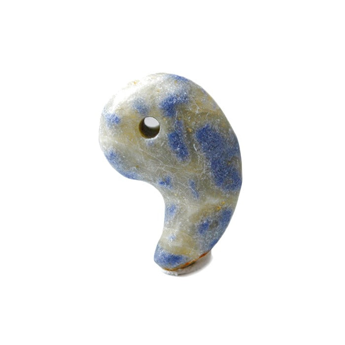 Japanese Stone Fairy Skin Sapphire Magatama Small 20mm, Tokushima Prefecture Origin, Natural Stone Power Stone for Women and Men, magatama, comma shape, Yahachikin Magatama