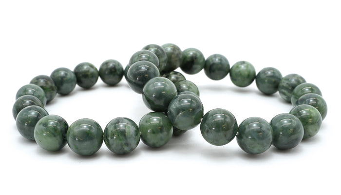 Japan Stones : Hidaka Jade 12mm bracelet natural stones Health wealth stones