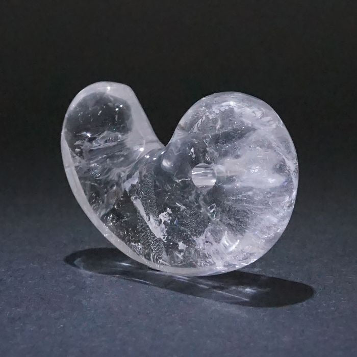 Yamanashi Kurobera Quartz Magatama (comma shape) 38mm, Transparent Yamanashi Prefecture Kurohira Mine, Made in Japan, Domestic Crystal, Kurohira, Rare Value, Japanese Gemstone, Amulet, Power Stone, Natural Stone, Color Stone