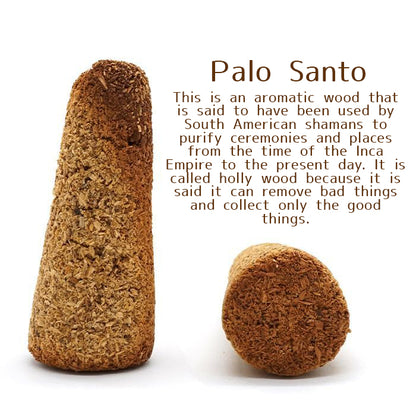 Cone Shape Palo Santo incense (No Holes) (Pack of 5)