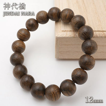 Jindai Oak 12mm bracelet - Japanese precious wood - Bracelet natural stones Health tree stones