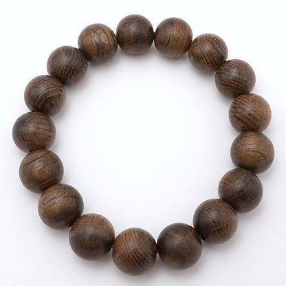 Jindai Oak 12mm bracelet - Japanese precious wood - Bracelet natural stones Health tree stones
