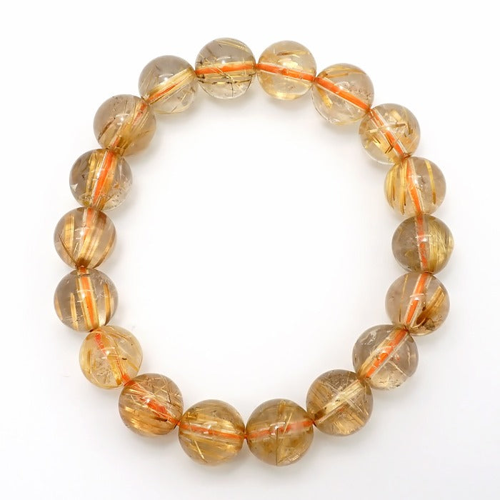 Gold Rutilated Quartz 10.5mm bracelet (One-of-a-kind) [01011001007602205002]