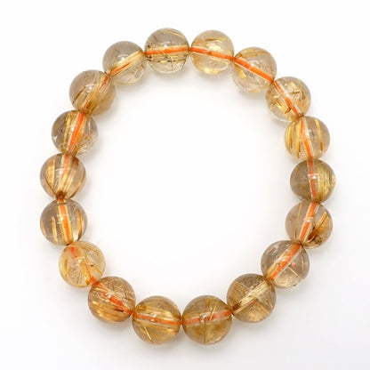 Gold Rutilated Quartz 10.5mm bracelet (One-of-a-kind) [01011001007602205002]