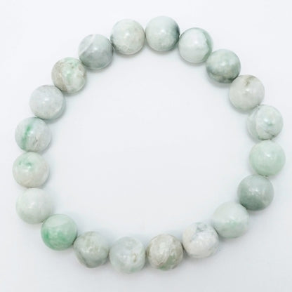 Itoigawa Jade white green 10mm bracelet (One-of-a-kind) Japan Stone [12011001091502408005]
