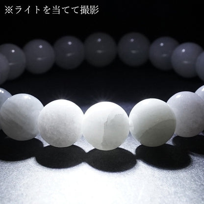 Itoigawa Jade white 10mm bracelet (One-of-a-kind) Japan Stone [12011001091502306002]